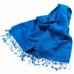 Pashmina Stole - 70x200cm - 70% Cashmere / 30% Silk - Brilliant Blue