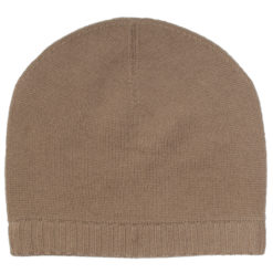 Ribbed Hem Hat - 100% Cashmere - Dune