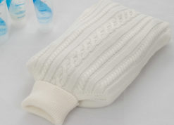 Cashmere Hot Water Bottle Cover - Natural White