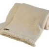 6ply Boxweave Blanket - 100% Cashmere - 140x180cm - Sandshell