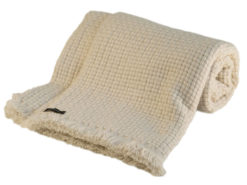 6ply Boxweave Blanket - 100% Cashmere - 140x180cm - Sandshell