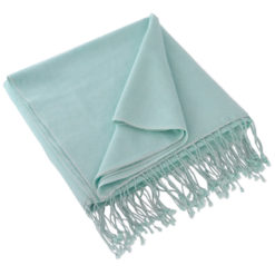 Pashmina Large Scarf - 45x200cm - 70% Cashmere/30% Silk - Blue Glow