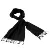 Pashmina Scarf - 30x150cm - 100% Cashmere - Black