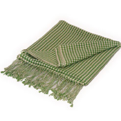Gingham Stole- 70% Cashmere/30% Silk - 70x200cm - Willow Bough