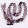 Thin Knitted Scarf - 100% Cashmere - 15x180cm - Coffee Bean / Sandshell