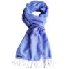 Pure Silk Scarf (210 Quality) - 60x190cm - Blue Iris
